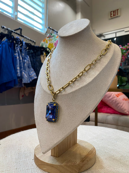 TOVA Mini Soleil Necklace Blue
