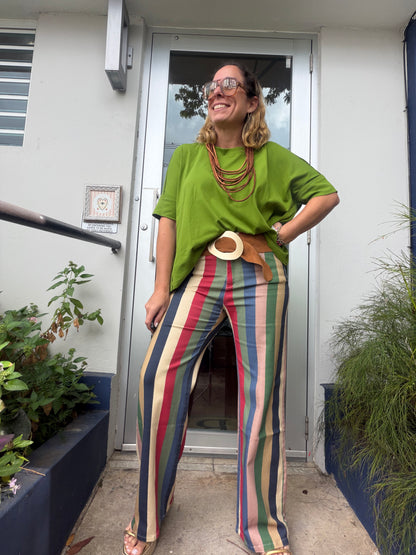 Multi Stripe Retro Pants