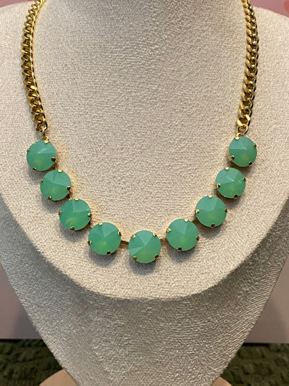 TOVA Mini Sofía Necklace Custom Mint