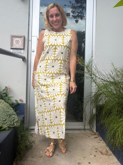 Olive Flower Dress