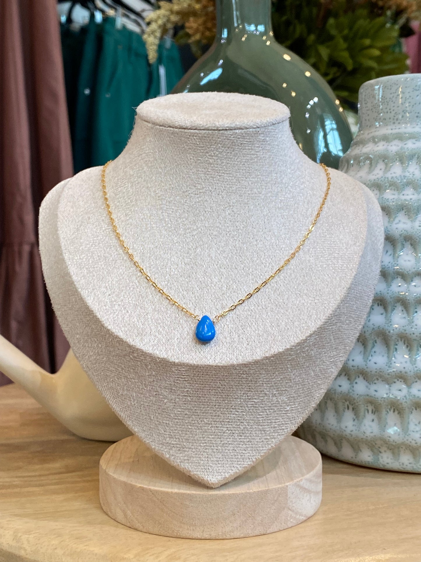 Indigo- Sofia Necklace in Ceruleite
