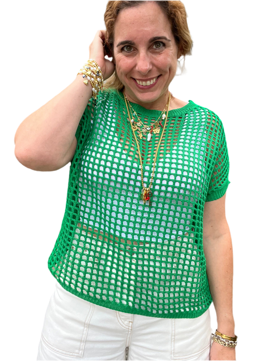 Green Crochet Top