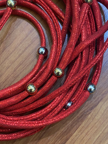 Flecos: Metálicos con beads