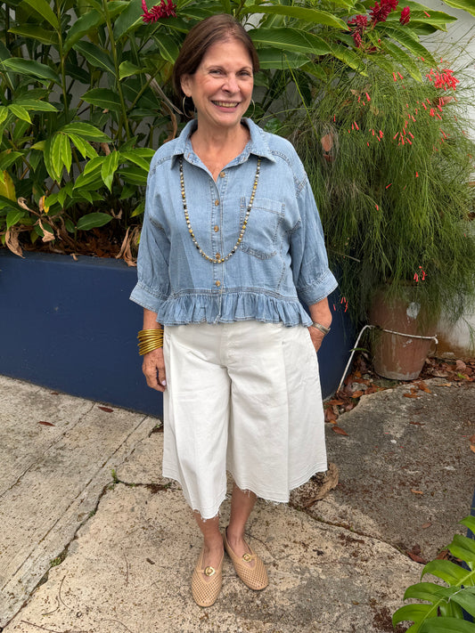 Andreina Denim Top