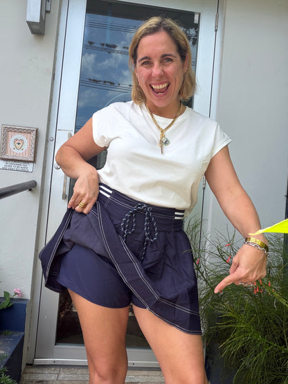 Navy Skort