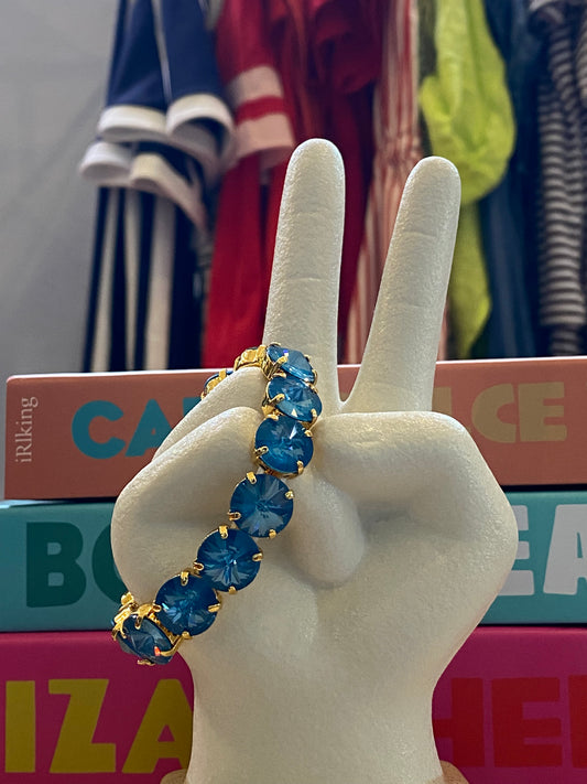 TOVA Croatia Stretch Bracelet in Teal Ignite