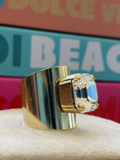 TOVA Nikki Ring in Clear