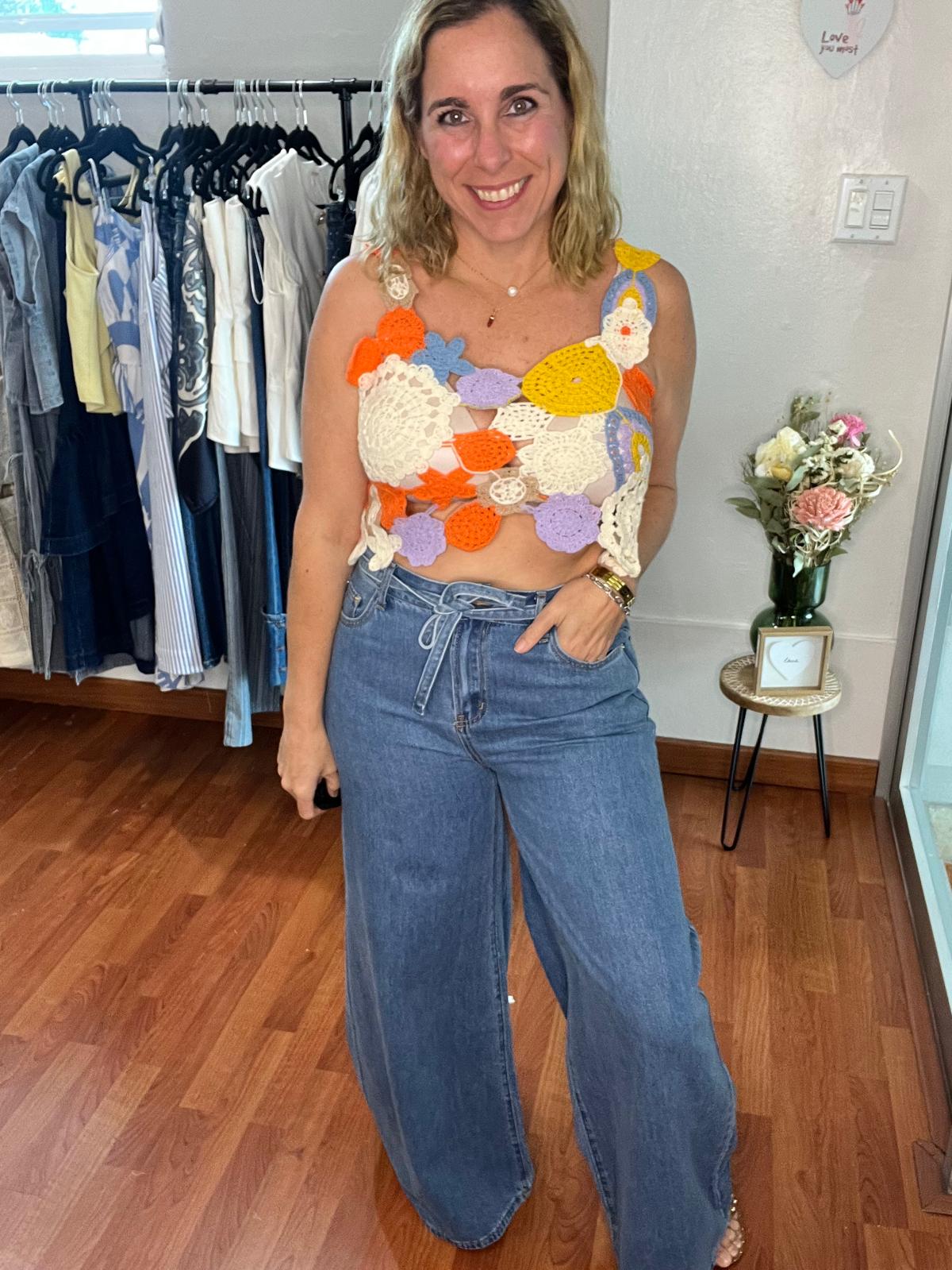 Colorful Crochet Top