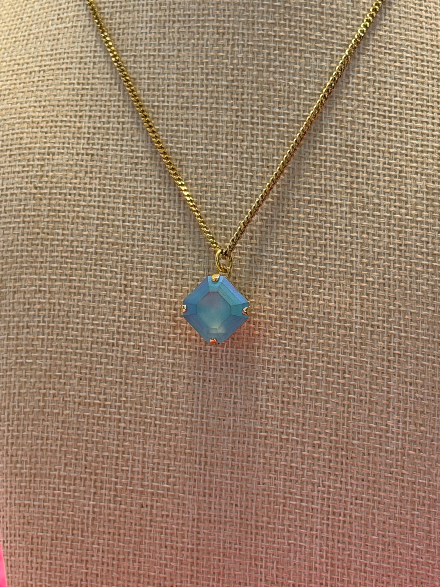 TOVA Nikki Necklace in Aqua Frost