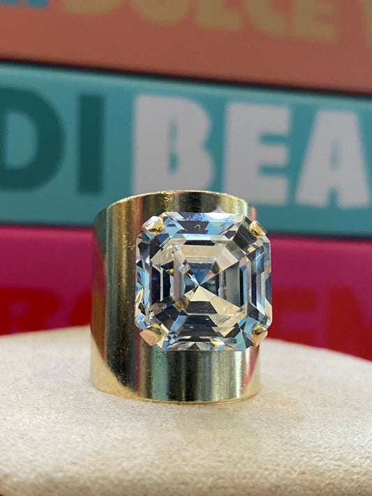 TOVA Nikki Ring in Clear