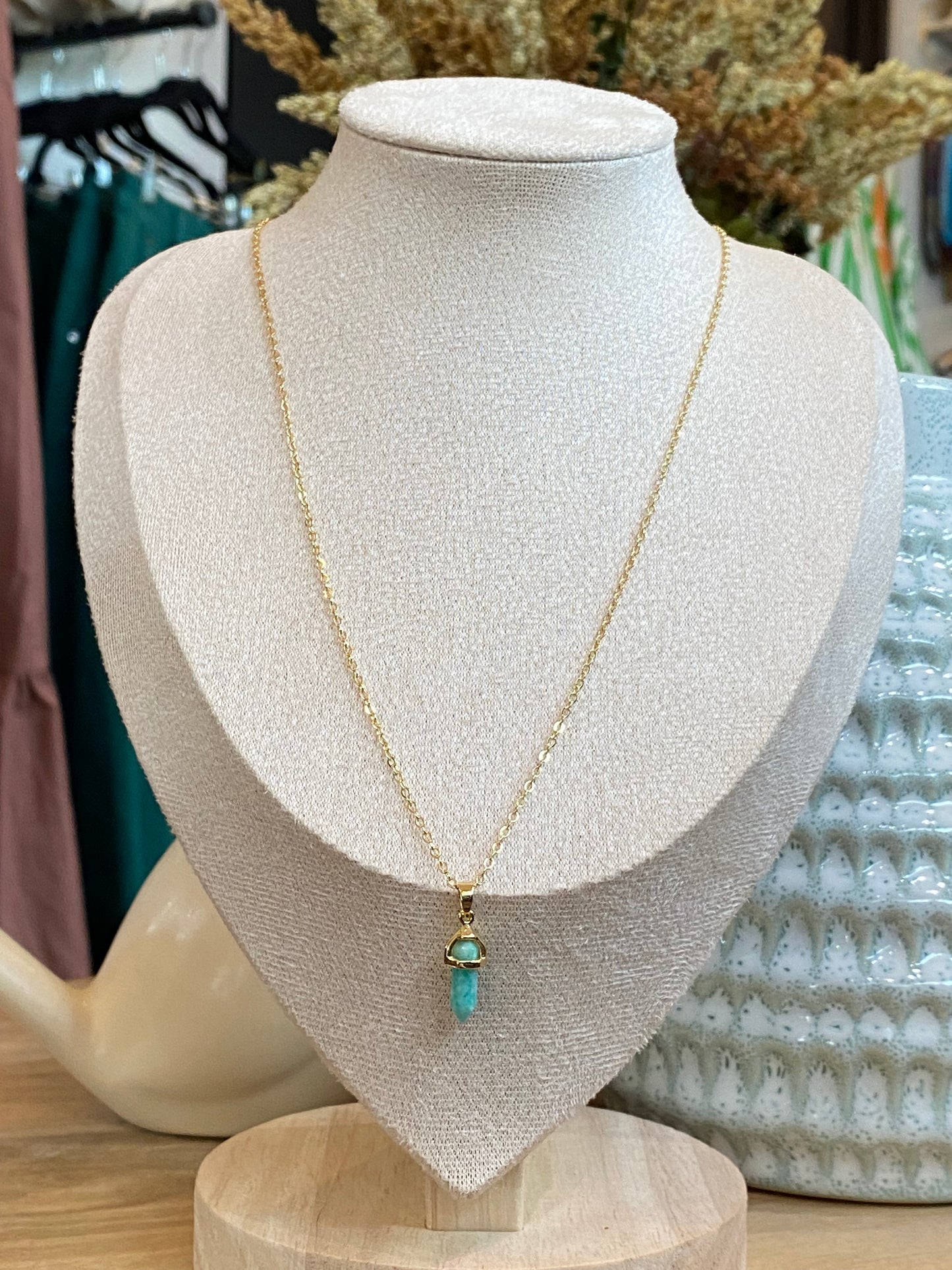 Indigo- Crystal Garnet Necklace