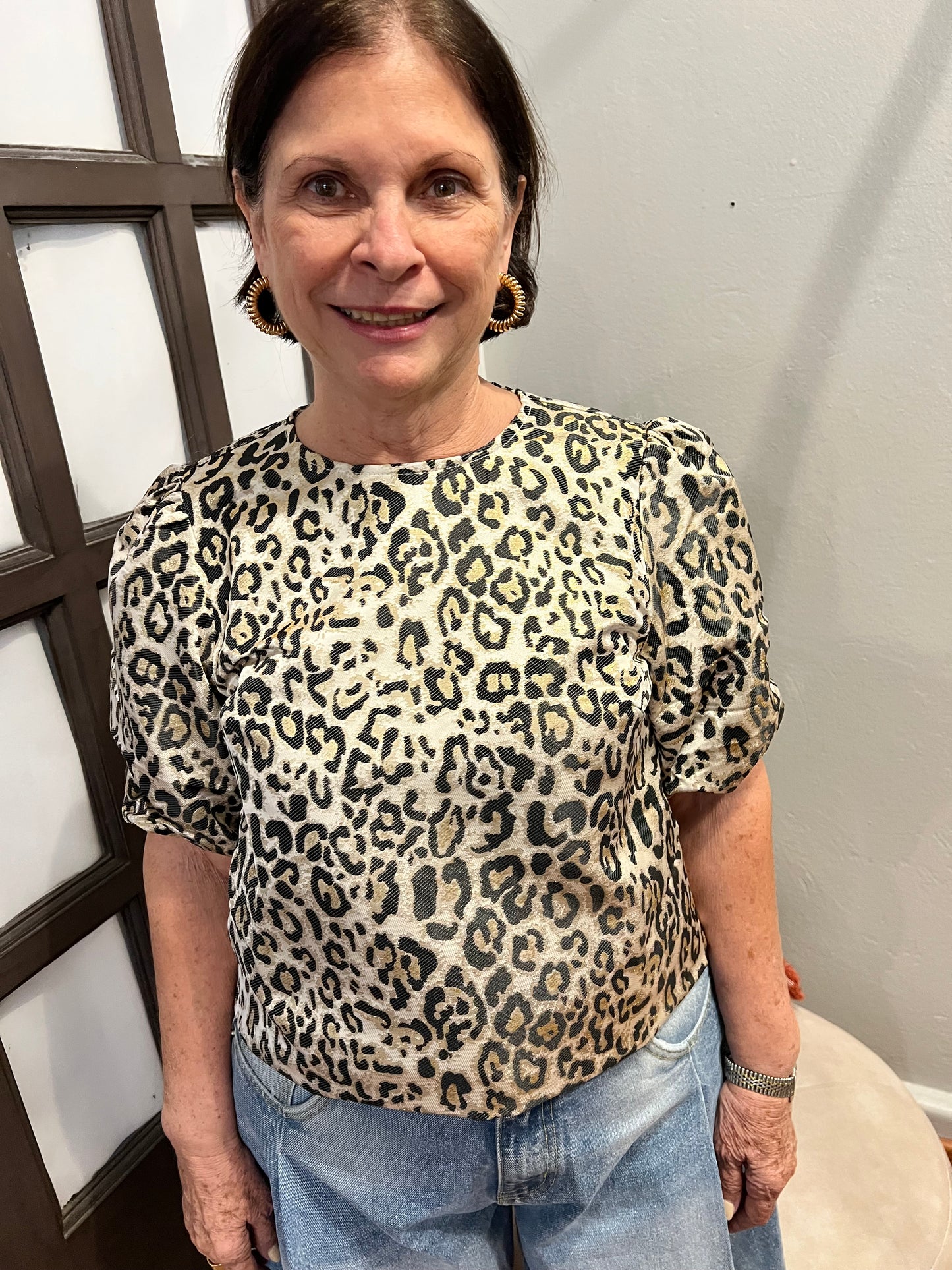 Golden Leopard Top