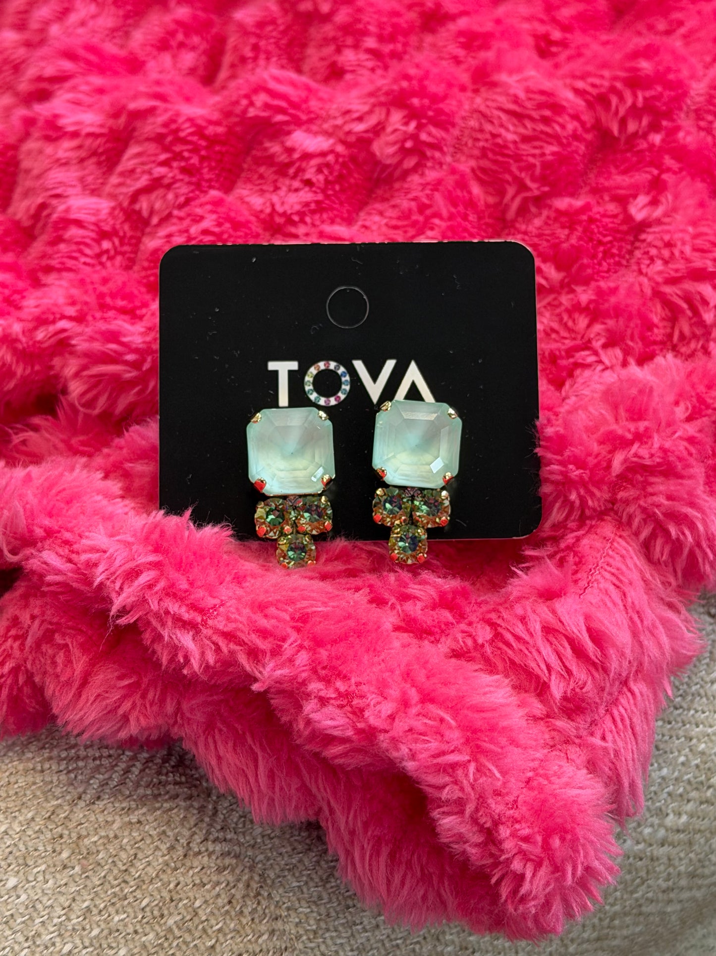 TOVA Lianne Earrings in Ultra Mint