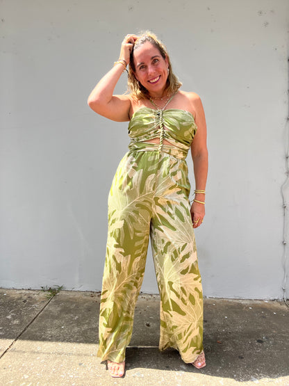 Leaves Green Jumpsuit