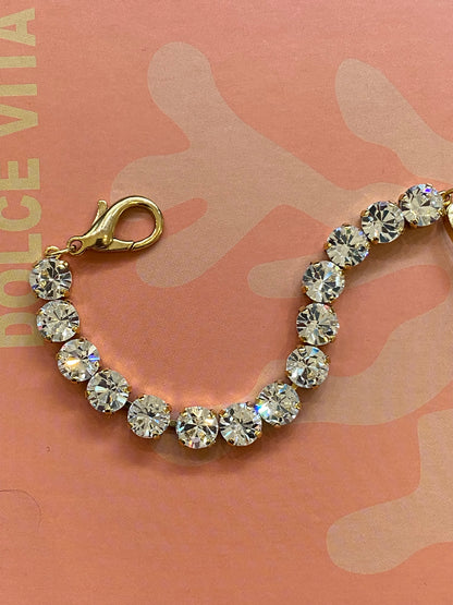 TOVA Izzy Bracelet in Antique gold clear- Medium 7”
