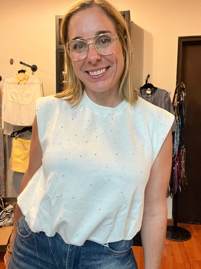 White bling top