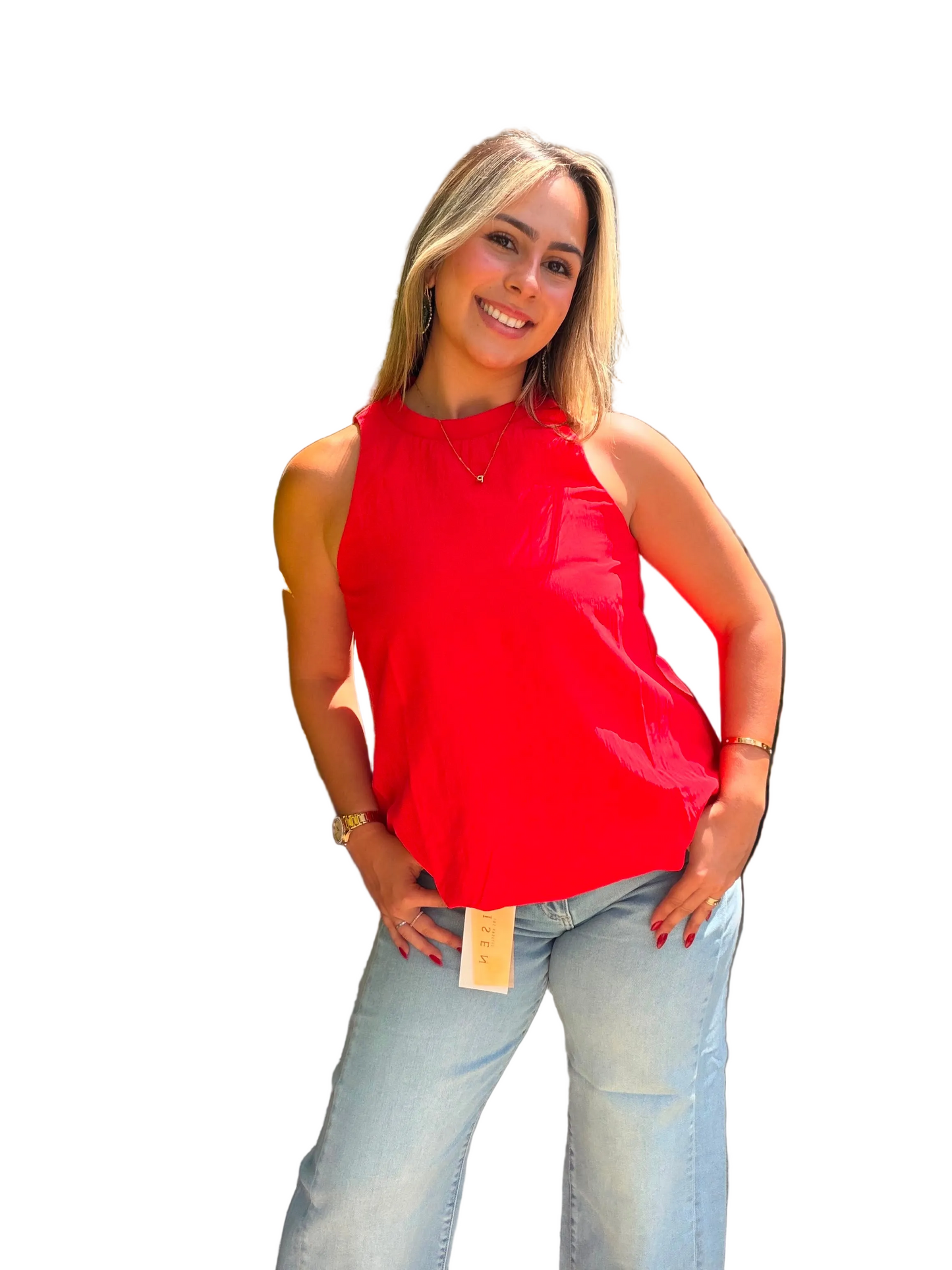 Red Bloom Top