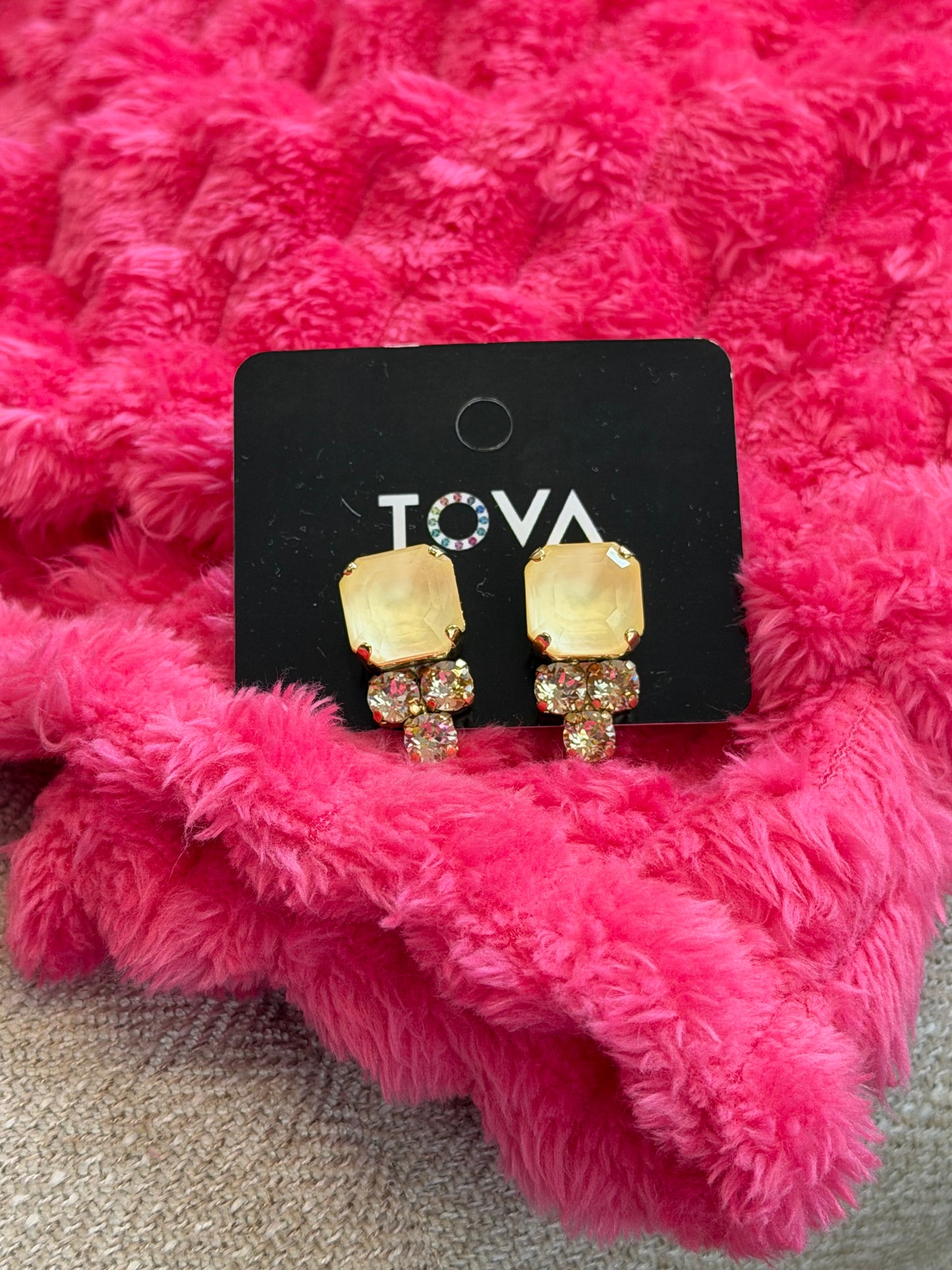 TOVA Lianne Earrings in Ultra Chiffon