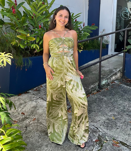 Leaves Green Jumpsuit