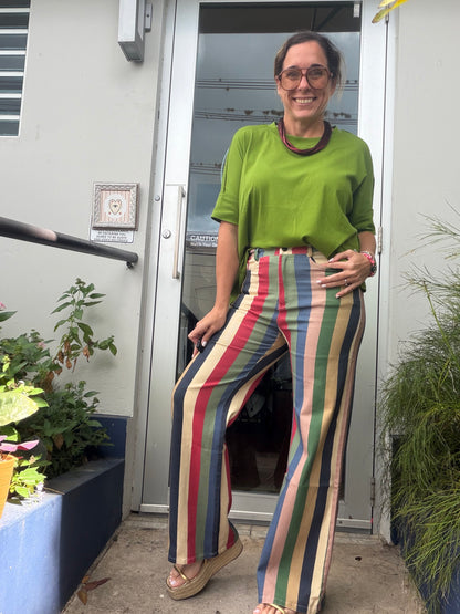 Multi Stripe Retro Pants