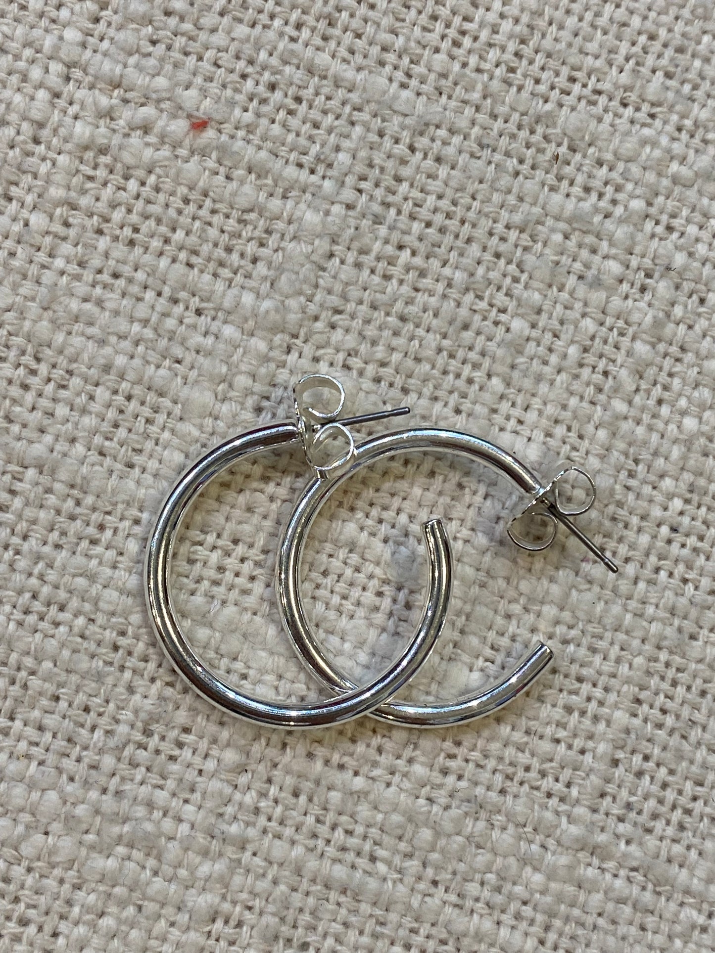 TOVA Chloe Hoops Silver