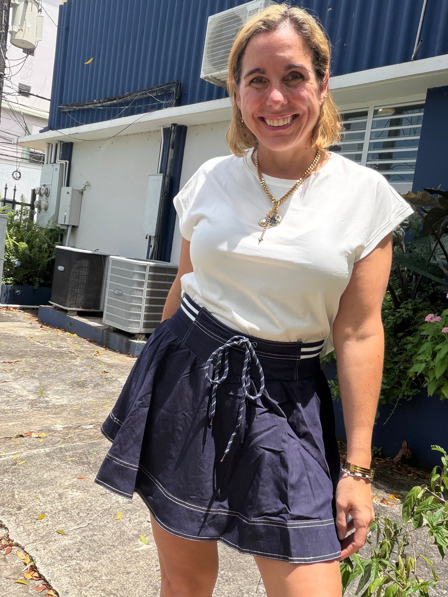 Navy Skort