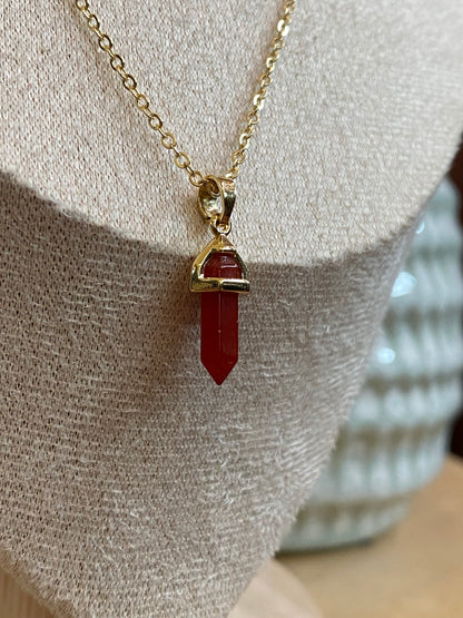 Indigo- Crystal Garnet Necklace