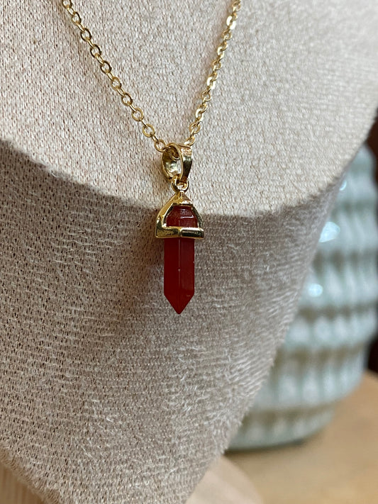 Indigo- Crystal Garnet Necklace
