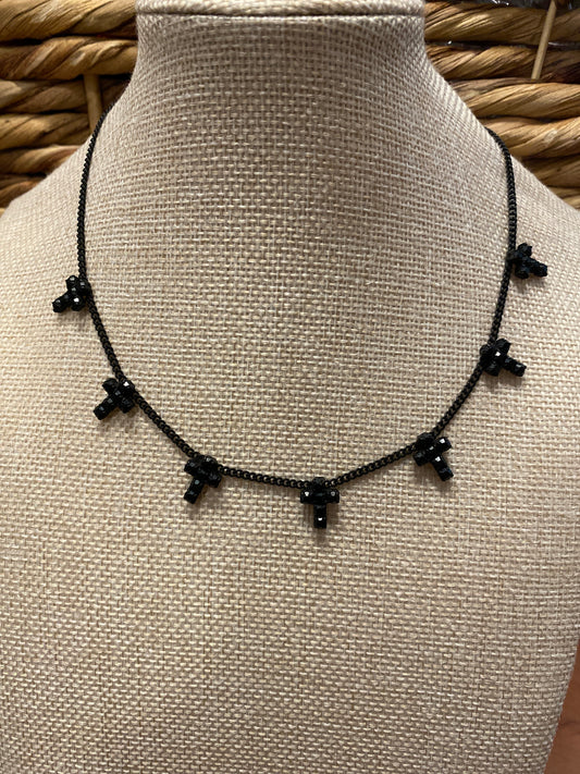 TOVA Multi Cross Necklace