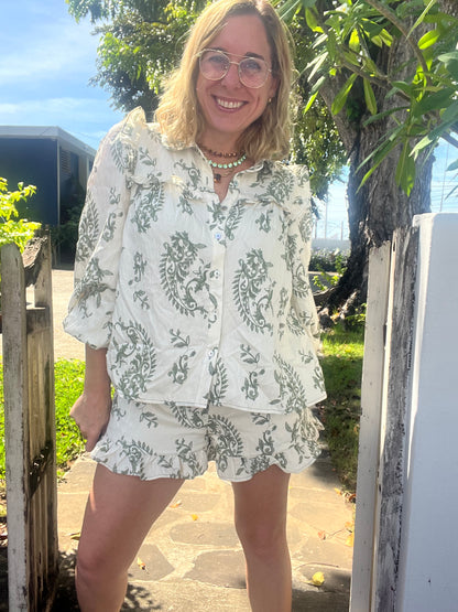 Annie cream/olive set