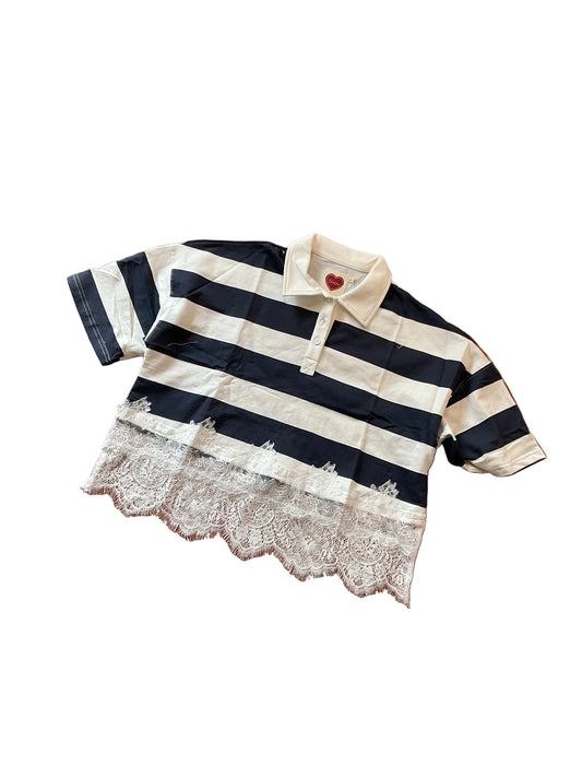 Stripe Lace Top