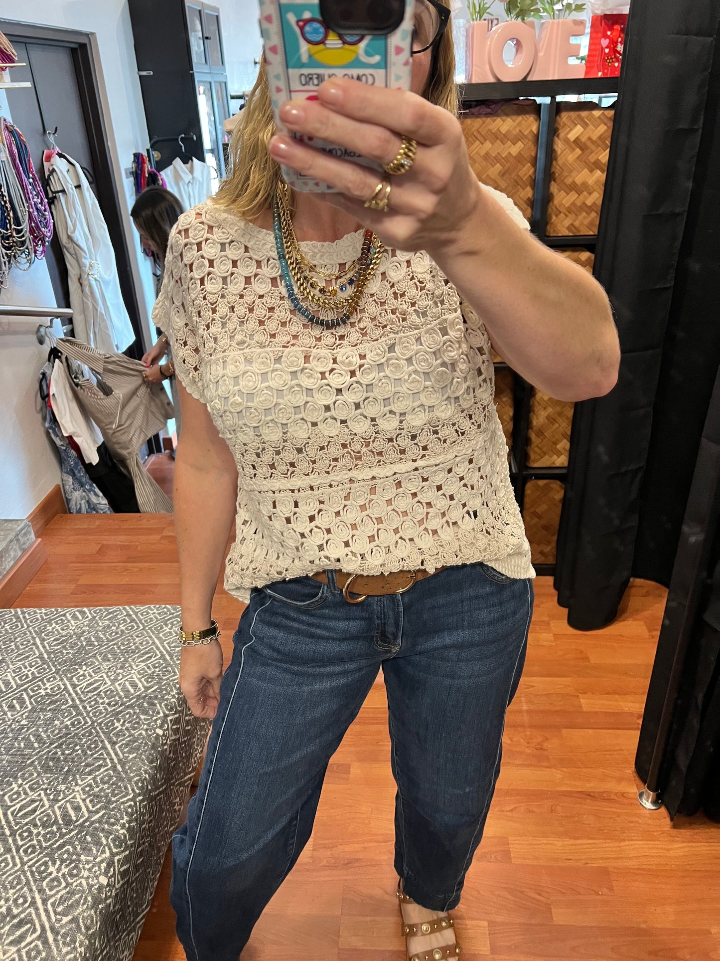 Ivory Crochet Top