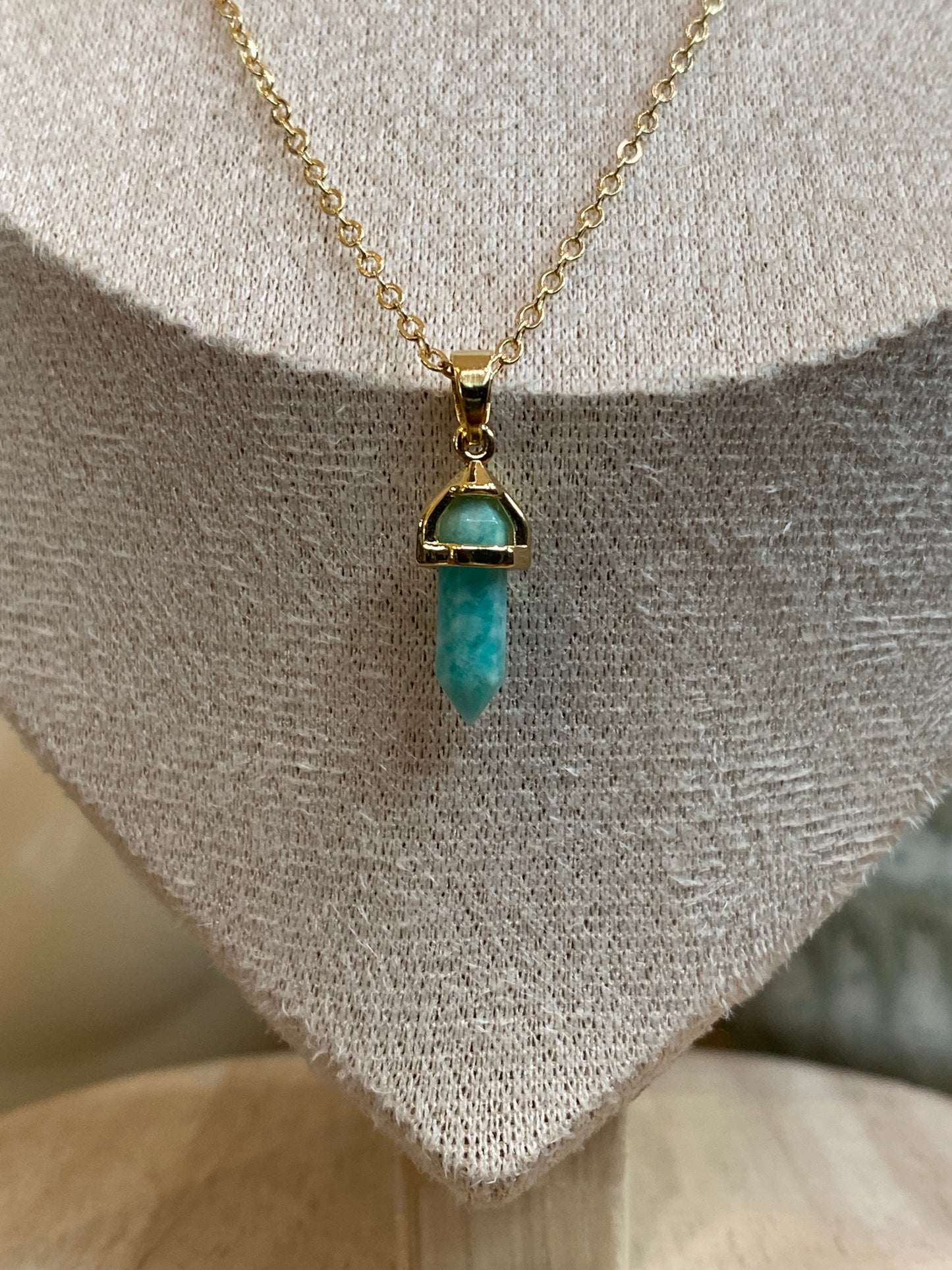Indigo- Crystal Garnet Necklace