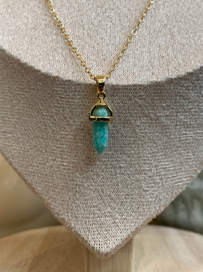Indigo- Crystal Garnet Necklace