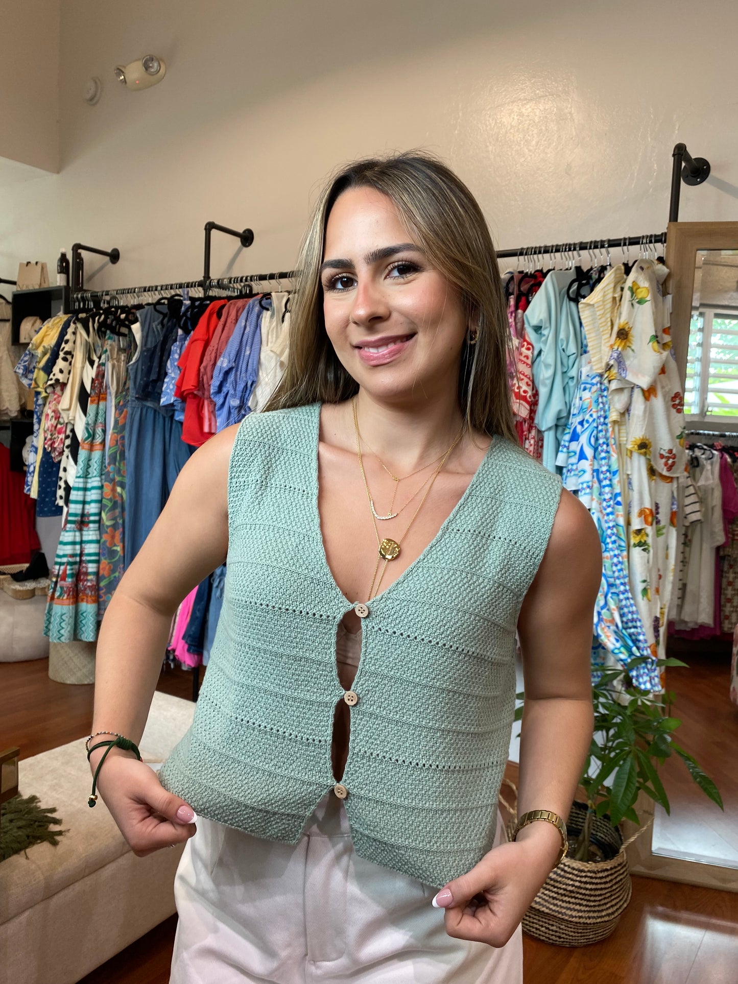 Sage Crochet Top