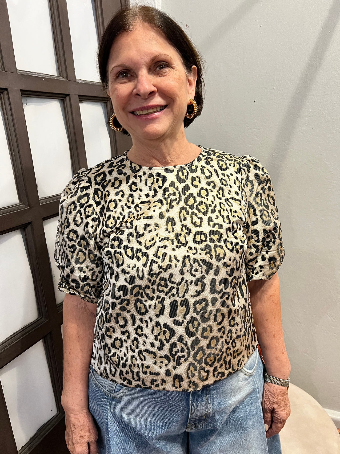 Golden Leopard Top
