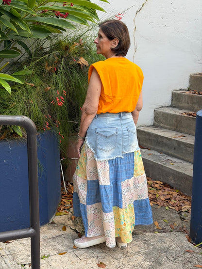 Luisa Patchwork Skirt