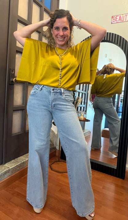 Soft glitter denim