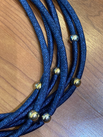 Flecos Cortos Demin Beaded