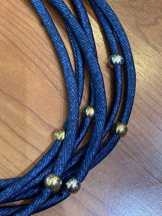 Flecos Cortos Demin Beaded