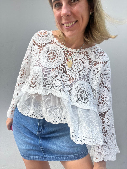 Coralis Crochet Top