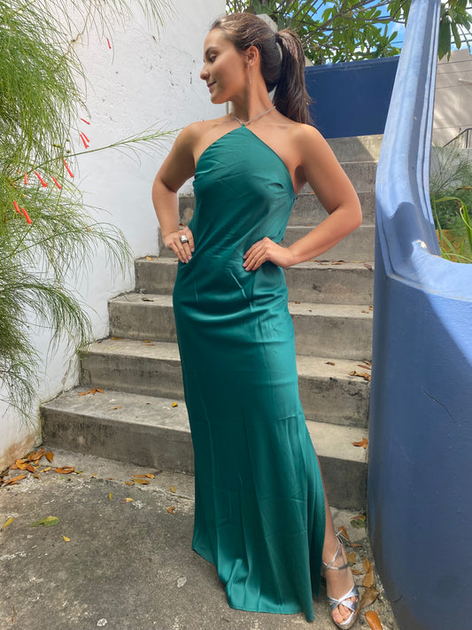 Green Halter Maxi