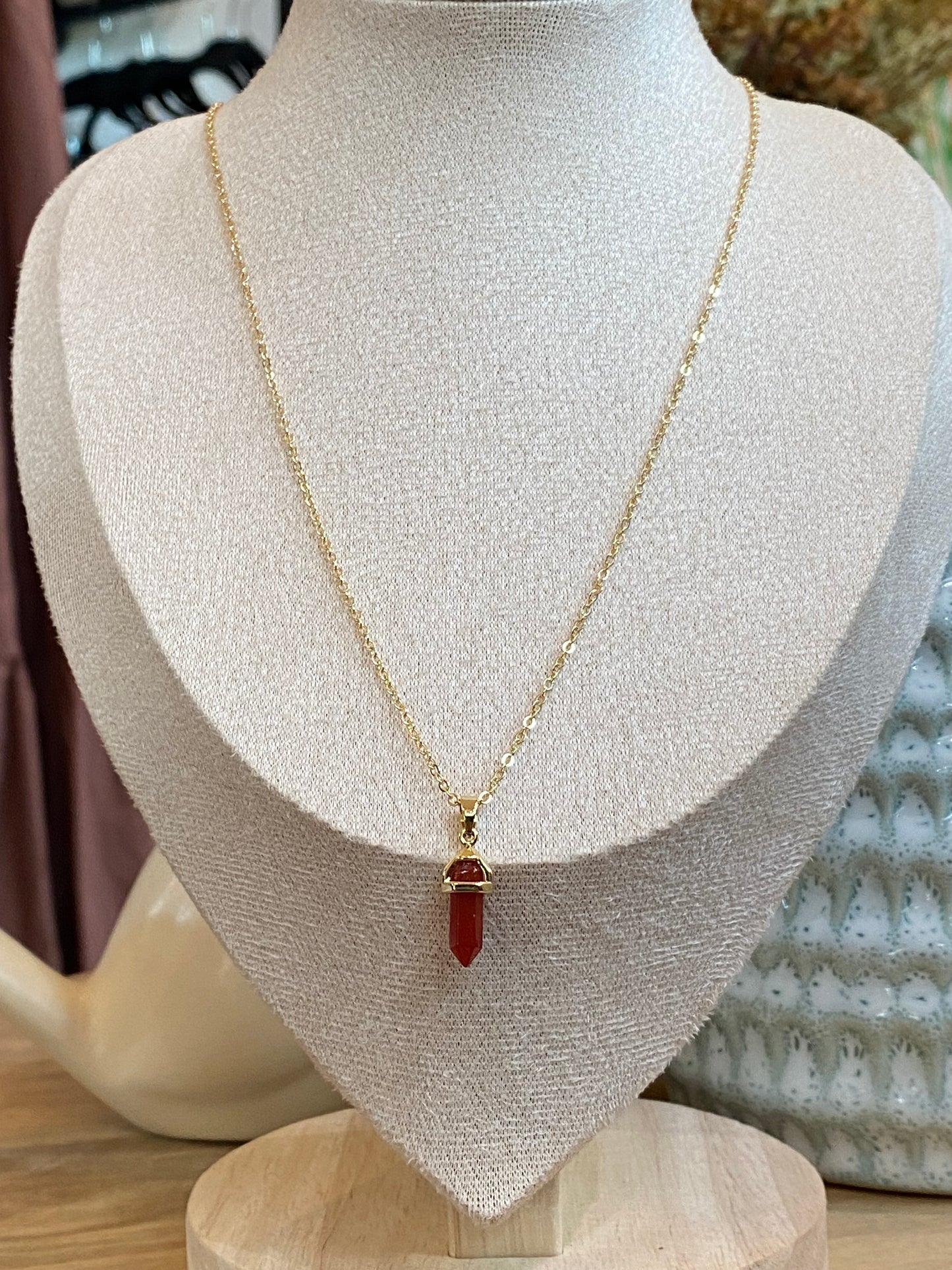 Indigo- Crystal Garnet Necklace
