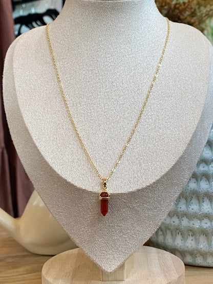 Indigo- Crystal Garnet Necklace