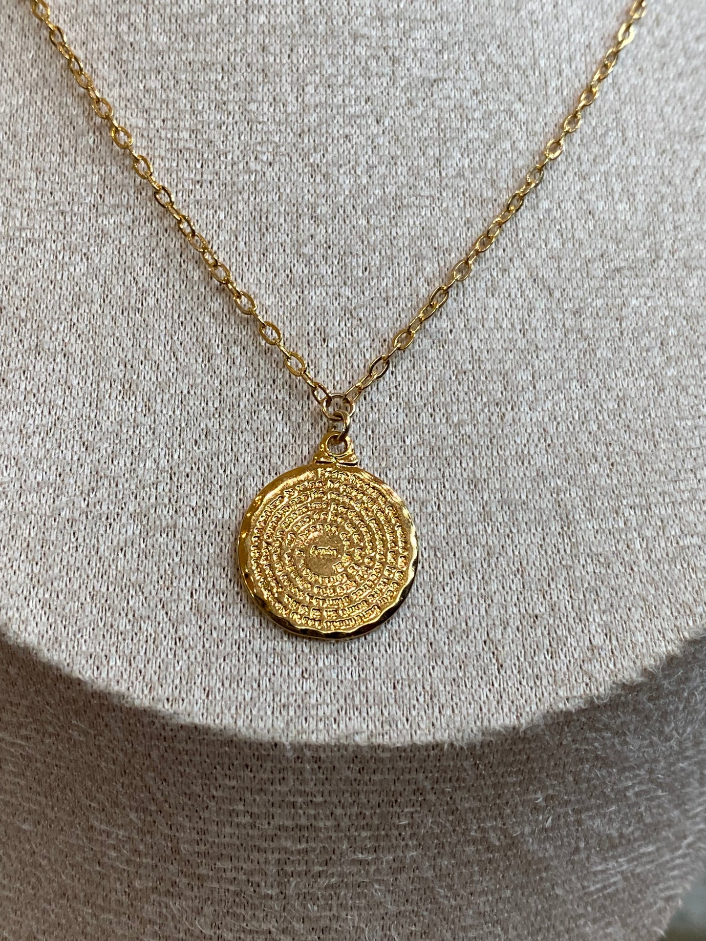 Indigo- Padre Nuestro Med Necklace