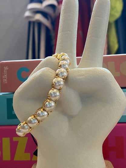 TOVA Oakland Stretch Bracelet in Pearls