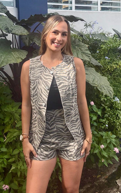 Zebra Denim Set