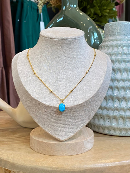 Indigo- Tortola Necklace in Turquoise