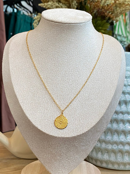 Indigo- Padre Nuestro Med Necklace