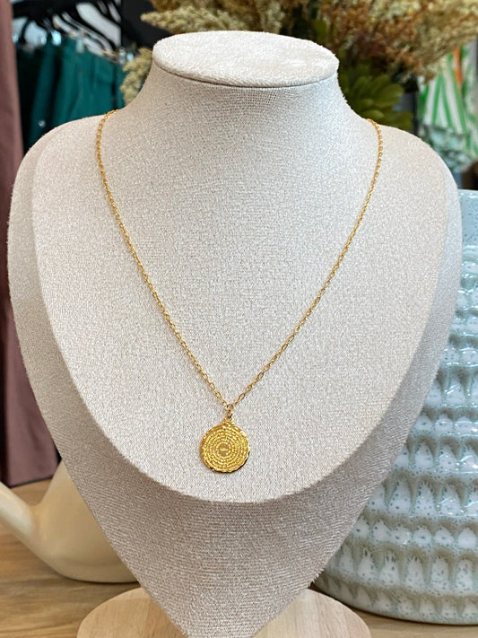 Indigo- Padre Nuestro Med Necklace